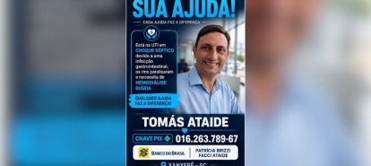 Morador de Xanxerê enfrenta grave problema de saúde e família pede ajuda da comunidade