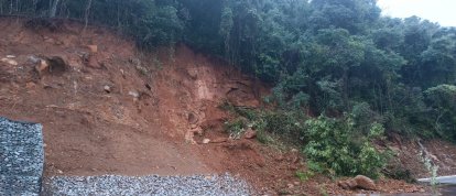 Atenção condutores: deslizamento de terra é registrado na SC-155, entre Xanxerê e Xavantina