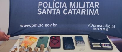 Operação integrada resulta em apreensão de R$ 60 mil em cocaína e três presos na SC-480, no Oeste