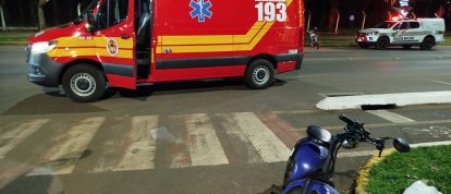Colisão entre motocicleta e scooter elétrica deixa um ferido em Maravilha