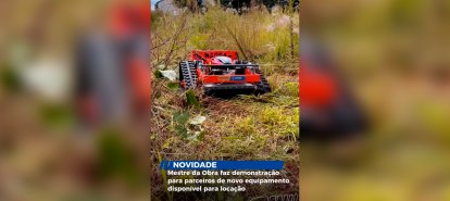 VÍDEO: parceiros da Mestre da Obra conheceram de perto a cortadora de grama com controle remoto