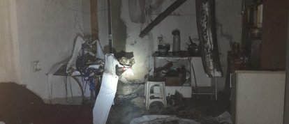 FOTOS: incêndio destrói residência e deixa idosa ferida em município do Meio-Oeste 