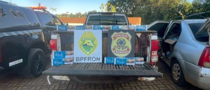 PF apreende 40 mil maços de cigarros contrabandeados e prende duas pessoas