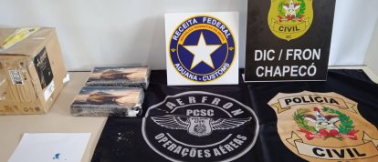 Tabletes de cocaína avaliados em R$ 100 mil são apreendidos em transportadora de Chapecó