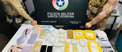 Homem é detido e grande quantidade de drogas é apreendida no Bairro Efapi, em Chapecó 