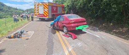 Acidente na SC-480 deixa um morto e quatro feridos no Oeste