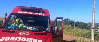 Queda de motocicleta deixa dois feridos no interior de Cunha Porã