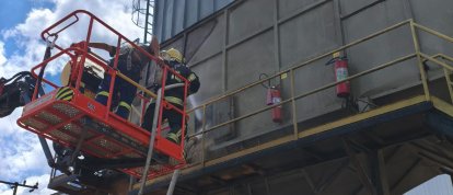 Incêndio atinge depósito de maravalha em empresa de Vargeão