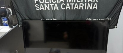 Polícia Militar recupera televisão furtada e prende homem por receptação em Xanxerê