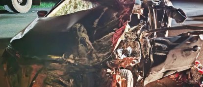 Colisão frontal entre carro e caminhão deixa feridos em Passos Maia