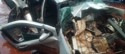 Motorista fica gravemente ferido após colisão frontal em Abelardo Luz