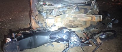 VÍDEO: Colisão frontal deixa motociclista ferido na rodovia de acesso a Marema