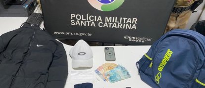 Homem suspeito de série de roubos a comércios é preso pela Polícia Militar em Chapecó