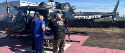 Aeronave do SAER-FRON realiza transferência de paciente com AVC para Chapecó