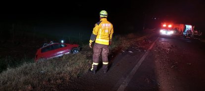 Colisão frontal entre CrossFox e ônibus deixa um morto e um ferido em Bom Jesus