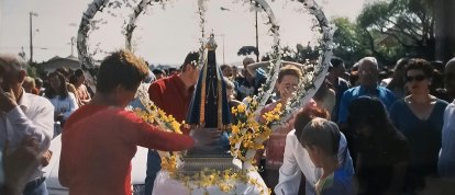 VÍDEO: Romaria começou com altar sobre caminhão e hoje reúne multidão em Xanxerê