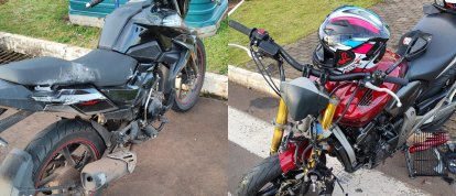 Colisão entre motocicletas deixa três feridos na Avenida Getúlio Vargas, em Chapecó