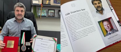 Odir Sete recebe a mais alta honraria da Alesc em reconhecimento ao cooperativismo