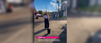 VÍDEO: será que a nutri Lilian Mosena liberou a Ale para comer alguma coisa durante a ExpoFemi 