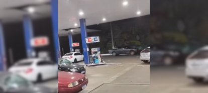 VÍDEO: O temporal que atingiu Chapecó provocou estragos e assustou quem estava no Posto, localizado no trevo do elevado