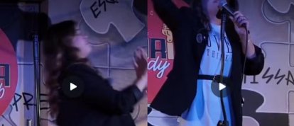 Mulher é indiciada após arremessar cadeira contra comediante durante show em Florianópolis