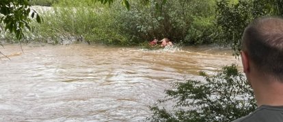 Homem é resgatado de correnteza no Rio Chapecó, em Abelardo Luz