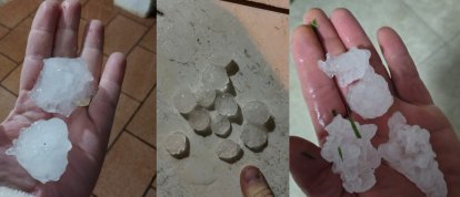 Temporal com granizo causa destelhamentos e mobiliza bombeiros em Concórdia