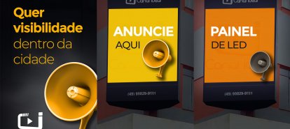 Sua marca em destaque no centro da cidade