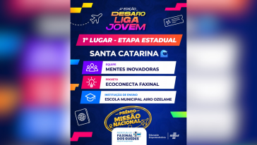 Escola Municipal Airo Ozelame conquista 1º lugar em SC no Desafio Liga Jovem