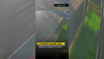 VÍDEO: Imagem de uma câmera de segurança registra momento do acidente envolvendo um caminhão caçamba em Xanxerê