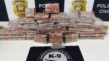 Polícia Civil apreende 22 kg de maconha e haxixe em mala de passageiro na BR-153 em Bom Jesus