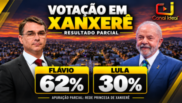 Apuração parcial da Rede Princesa aponta Flávio Bolsonaro com 62,14% e Lula com 30,50% em Xanxerê
