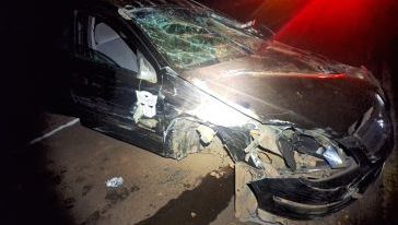 Colisão frontal deixa motorista ferido na SC-159, no Oeste