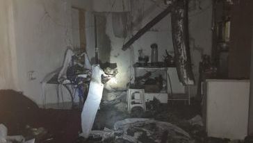 FOTOS: incêndio destrói residência e deixa idosa ferida em município do Meio-Oeste 