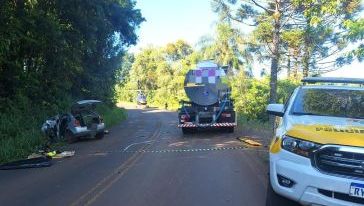 Colisão frontal na SC-159 deixa uma vítima fatal em Planalto Alegre