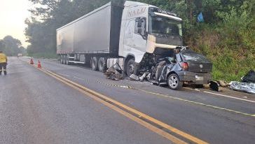 Colisão frontal na SC-355 deixa uma vítima fatal no Meio-Oeste