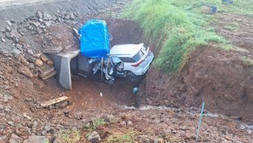 Idosa morre e três ficam feridos em acidente na SC-305 em São Lourenço do Oeste