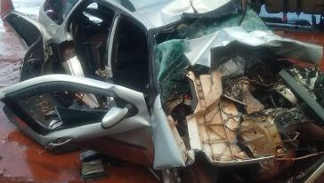 Motorista fica gravemente ferido após colisão frontal em Abelardo Luz