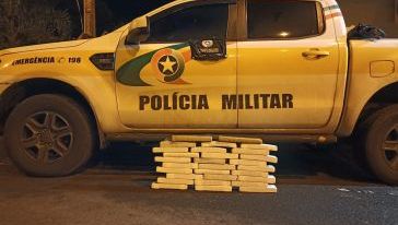 Jovem é preso com mais de 23 kg de maconha em ônibus na SC-155 em Abelardo Luz