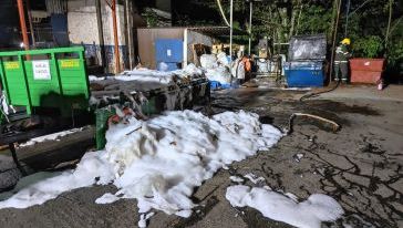 Incêndio atinge depósito de resíduos industriais em Joaçaba