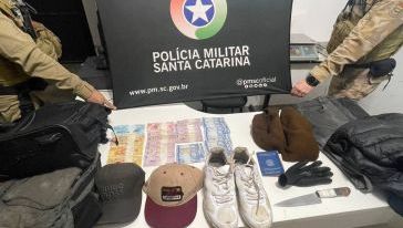 Dupla é presa após roubo em comércio e recaptura de foragido em Chapecó