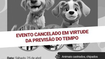 Feira de Adoção de Cães que aconteceria no sábado é cancelada devido à previsão de chuva
