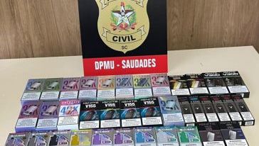 Polícia Civil apreende cigarros eletrônicos em operação contra venda para adolescentes