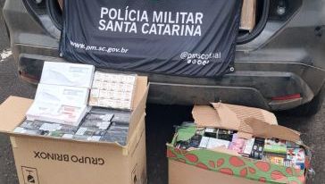 Polícia Rodoviária apreende mais de 2 mil cigarros eletrônicos no Meio-Oeste