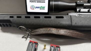 Polícia Militar apreende rifle após disparos de arma de fogo em Ponte Serrada