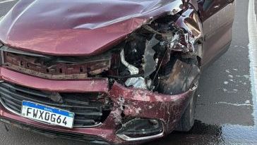 VÍDEO: motorista relata momentos de tensão após carro ser atingido por mureta em acidente na BR-282