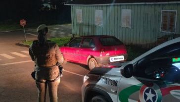 Veículo furtado em Xaxim é recuperado pela Polícia Militar em Marema