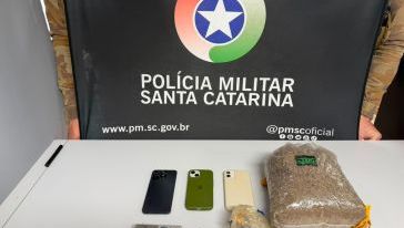 Três homens são presos por tráfico de drogas e posse de munição em Xanxerê