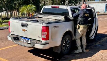PRF apreende quase 800 quilos de maconha e recupera caminhonete clonada no Oeste de SC