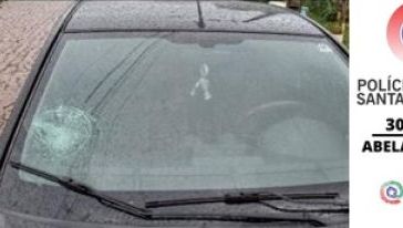 Pedestre fica ferida após ser atropelada por carro em Abelardo Luz